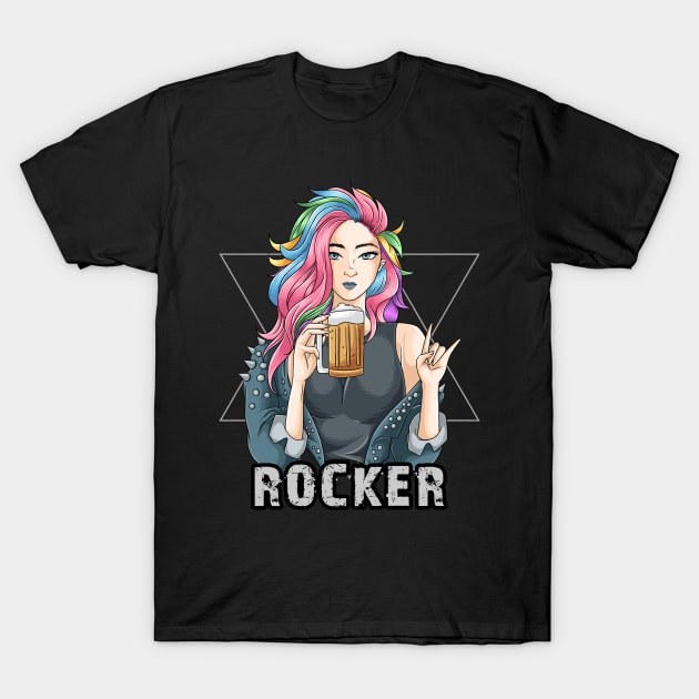 rocker woman T-Shirt by PaperHead